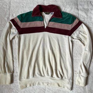 1970's 1980's Vintage Velour Mens Pullover